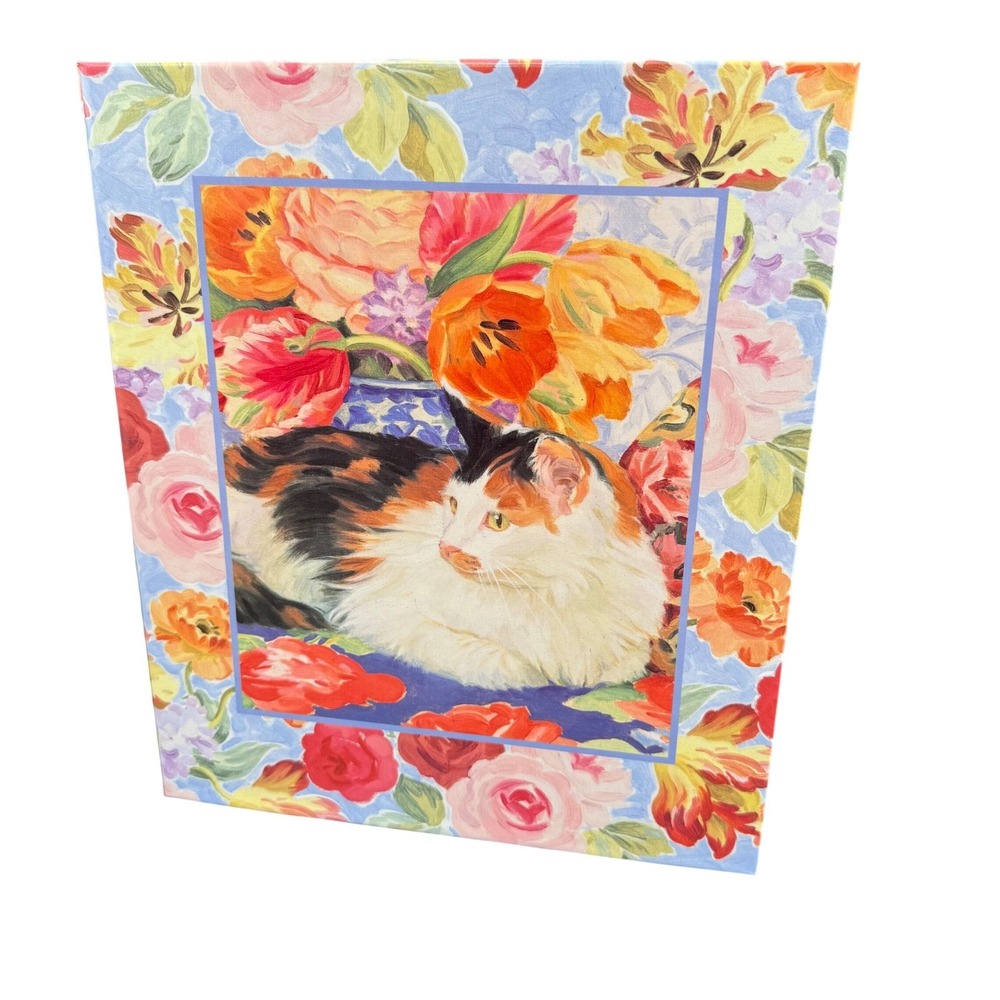 Hallmark Calico Cat Floral Photo Album Create-Your-Own Post-Bound Refill Pages